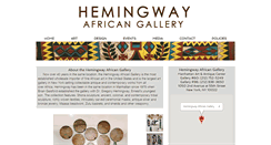 Desktop Screenshot of hemingwayafricangallery.com
