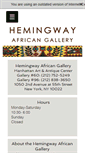 Mobile Screenshot of hemingwayafricangallery.com