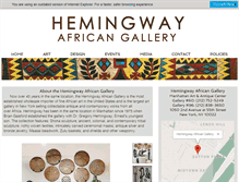 Tablet Screenshot of hemingwayafricangallery.com